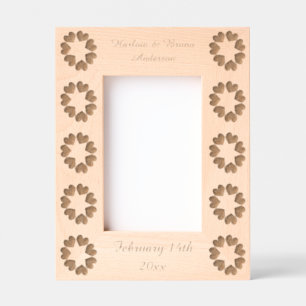 Marcos Grabados Floral Rainbow Love Hearts Custom Wedding