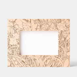 Marcos Grabados Flores de clavel floral Art Nouveau Alfonse Mucha