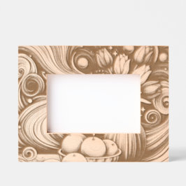 Marcos Grabados Flores Y Naranjas Artísticos