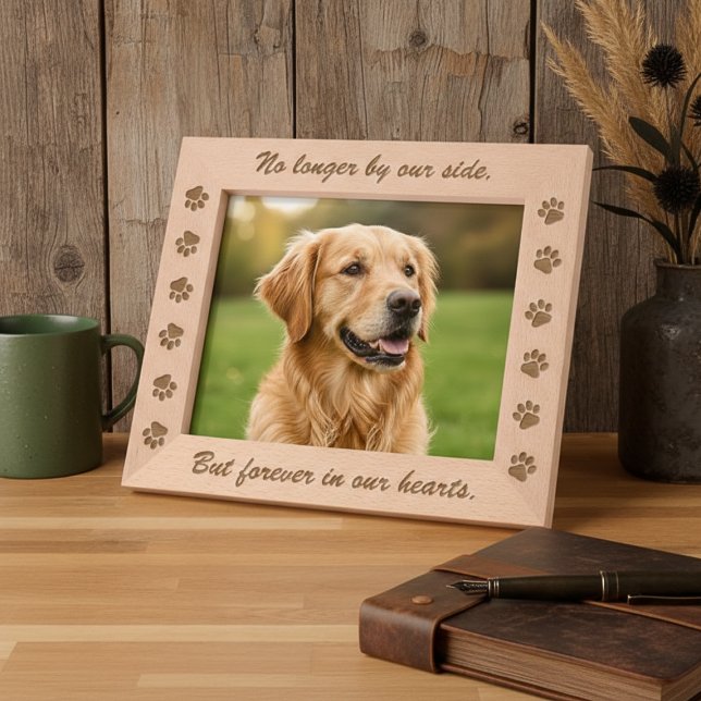 Marcos Grabados Forever In Our Hearts Memorial Pet Photo (Forever In Our Hearts Memorial Pet Photo Engraved Frames)