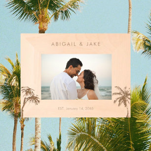 Marcos Grabados Foto de casamiento de playa personalizada