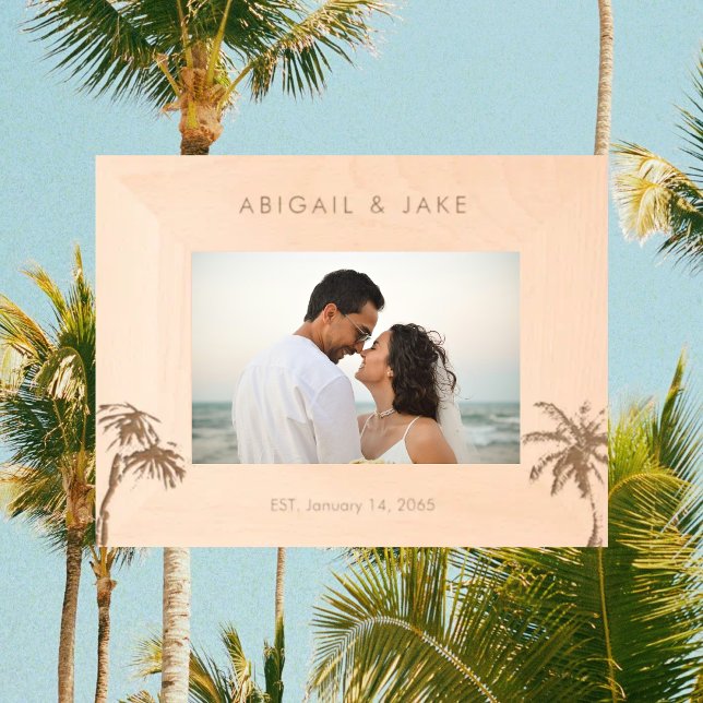 Marcos Grabados Foto de casamiento de playa personalizada (Subido por el creador)