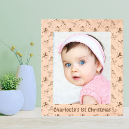 Marcos Grabados Foto del primer Navidad del bebé | Patrón de muñec