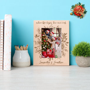 Marcos Grabados Foto única de Navidades de familia de nombres pers