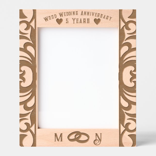 Marcos Grabados Fotografía personalizada del 5º aniversario de Mad (Anverso)