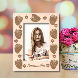 Marcos Grabados Fresas y flores cutáneas