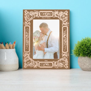 Marcos Grabados Frontera floral Rosa de la era victoriana 1850