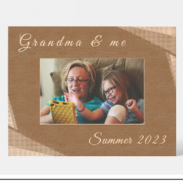 Marcos Grabados Geometric Grandma Date Personalizado Wood Picture