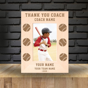 Marcos Grabados Gracias entrenador equipo de béisbol Deportes
