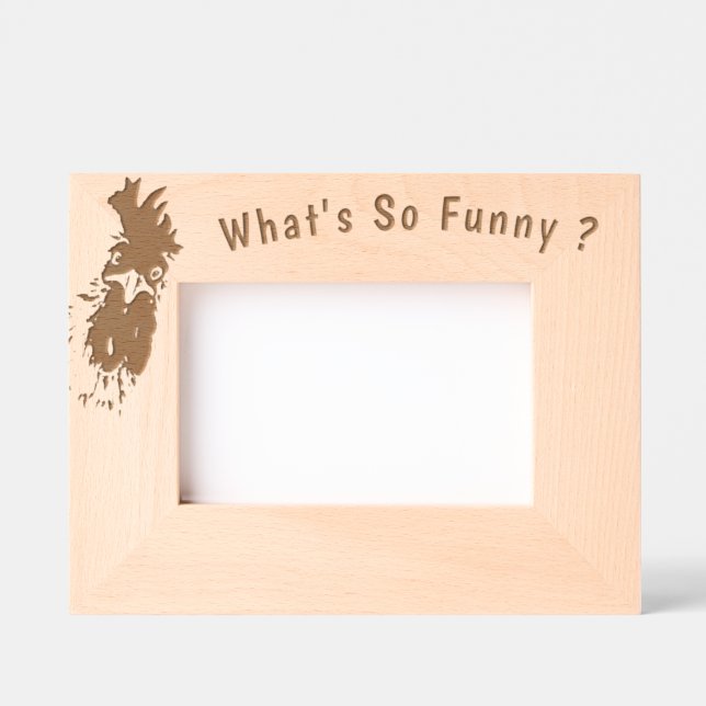 Marcos Grabados Gracioso Rooster Etched Frames - Personalizado Tex (Anverso)
