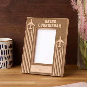 Marcos Grabados Graduación de la escuela de vuelo de piloto de aer
