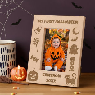 Marcos Grabados Halloween Personalizado Lindo Mi Primer Halloween