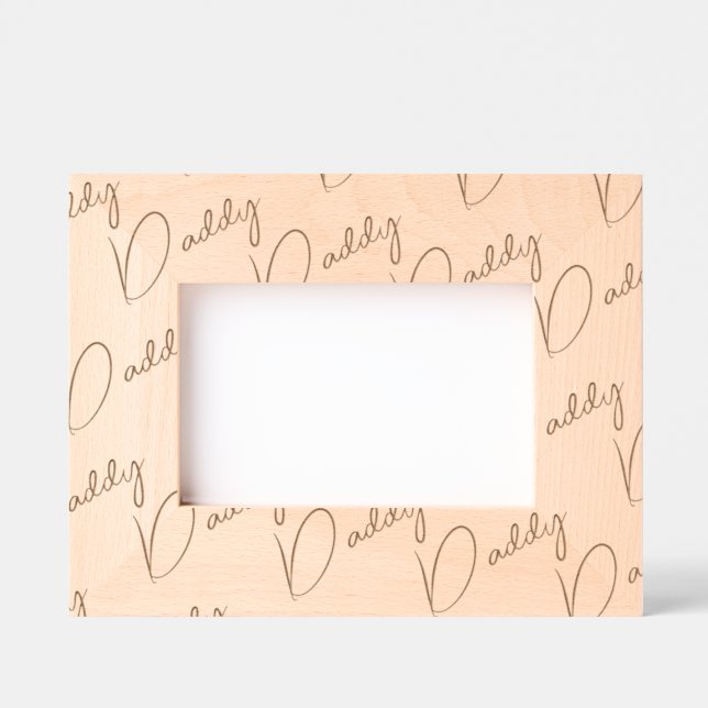 Marcos Grabados Handwritten-Style Custom Daddy Wood Frame, 6x4,  (Anverso)