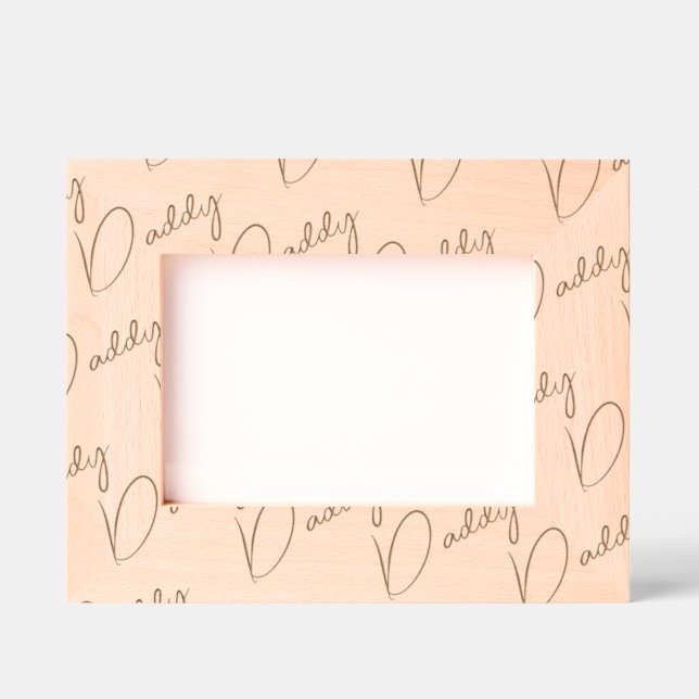Marcos Grabados Handwritten-Style Custom Daddy Wood Frame, 7x5,  (Anverso)