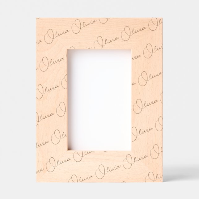Marcos Grabados Handwritten-Style Personalized Wood Frame, 4x6,  (Anverso)