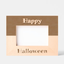 Marcos Grabados Happy Halloween Two Tone Picture Frame