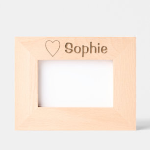 Marcos Grabados Heart Love Sophie (Nombre)