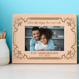 Marcos Grabados Hermosa cita Personalizado Familia Foto Nombre Amo