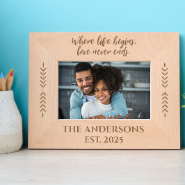 Marcos Grabados Hermosa cita Personalizado Familia Foto Nombre Amo