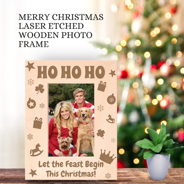 Marcos Grabados HO HO HO Saludos de Navidad Regalo personalizado (Subido por el creador)