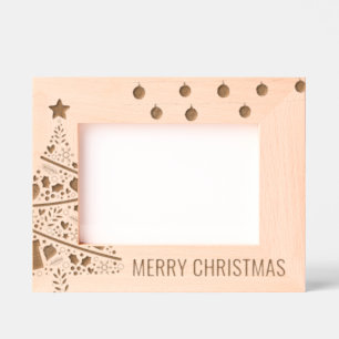 Marcos Grabados Imagen láser de madera de árbol de Navidad