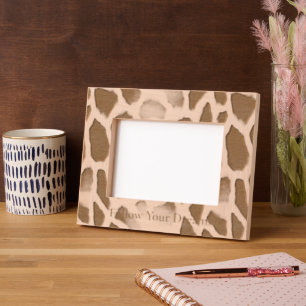 Marcos Grabados Impresión de animales de la jirafa de Safari