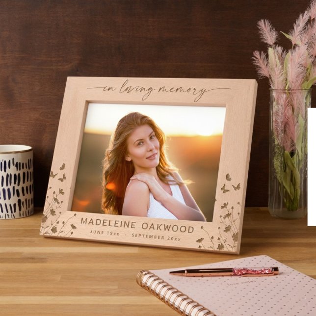 Marcos Grabados In Loving Memory Custom Wildflower Memorial  (In Loving Memory Custom Wildflower Memorial Engraved Frames)