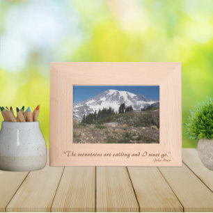 Marcos Grabados Inspiradora cita de John Muir Mountain Estilizada