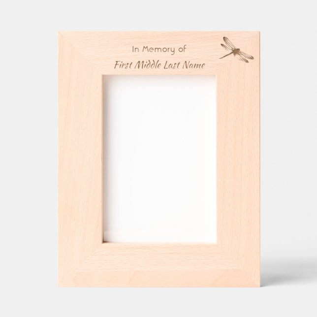 Marcos Grabados Keepsake Memorial Dragonfly Lotus Flower (Anverso)