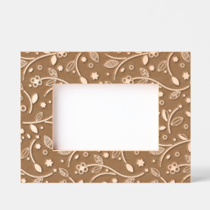 Marcos Grabados Leafy Floral Design Etched Frames