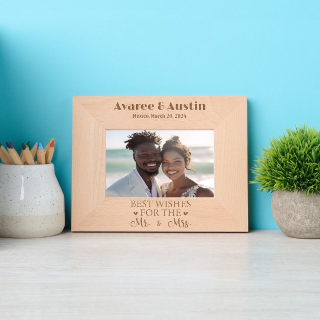 Marcos Grabados Los mejores deseos para el señor y la señora Boda (Subido por el creador)