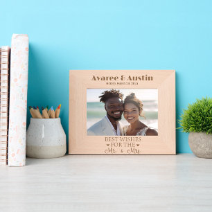 Marcos Grabados Los mejores deseos para el señor y la señora Boda