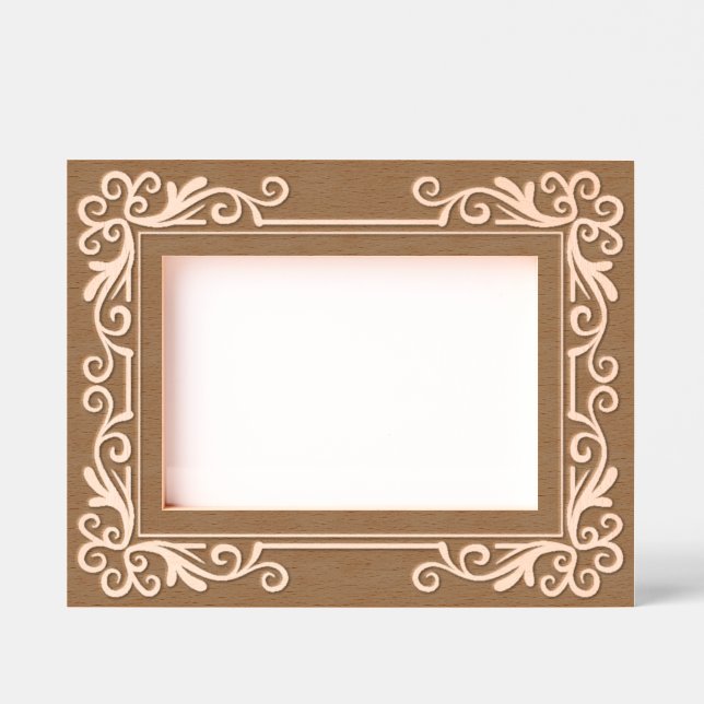 Marcos Grabados Lovely Etched Wooden Frame Engraved Frames (Anverso)