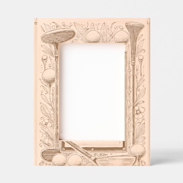 Marcos Grabados Madera amante del golf (Anverso)