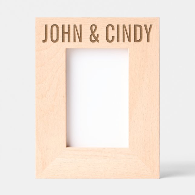 MARCOS GRABADOS MADERA DE BODA PERSONALIZADA (Anverso)