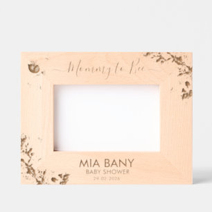 Marcos Grabados Mami to Bee Floral keepsake de una ducha de bebé