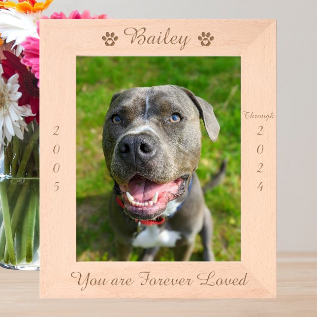 Marcos Grabados Mascota de impresión personalizada Paw Memorial Wo (Subido por el creador)