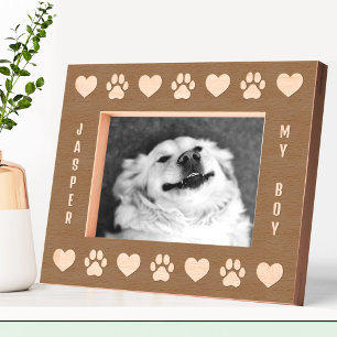 Marcos Grabados Mascota de perro Nombre personalizado Paw Imprime 