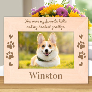 Marcos Grabados Mascota Dog Memorial Favorito Hola Personalizado L