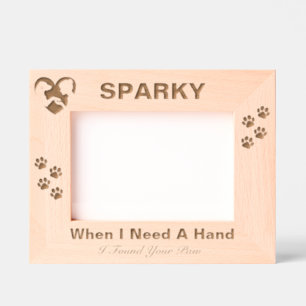 Marcos Grabados Mascota Memorial Perro Paw Imprime Foto Personaliz