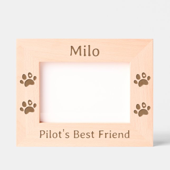 Marcos Grabados Mejor amigo, lindo, gracioso, Mascota Personalizad (Anverso)