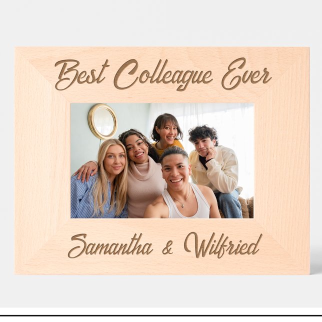 Marcos Grabados Mejor Colega simple siempre Nombre Personalizado M (Subido por el creador)