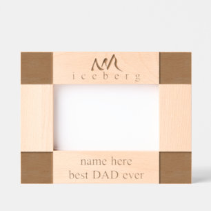 Marcos Grabados Mejor DAD Personalizada Iceberg Line Art