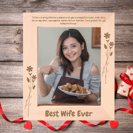 Marcos Grabados Mejor Esposa del Amor Jamás Mensaje Valentine Gift