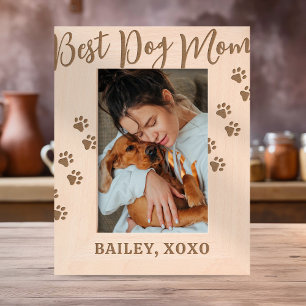 Marcos Grabados Mejor Mamá de Perro Personalizada