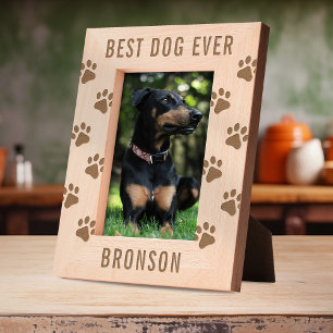 Marcos Grabados Mejor Perro del Mundo Huella de la Pata