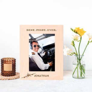 Marcos Grabados Mejor Piloto de Todos & Avión, Personalizado Simpl