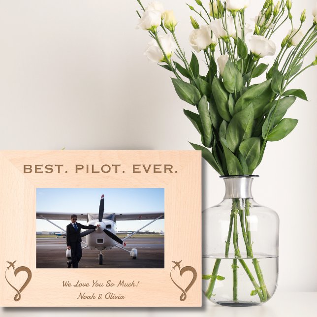 Marcos Grabados Mejor Piloto, Foto Simple De Madera, Personalizada (Subido por el creador)