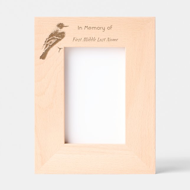 Marcos Grabados Memorial  Keepsake Bluebird Garden Bird  (Anverso)