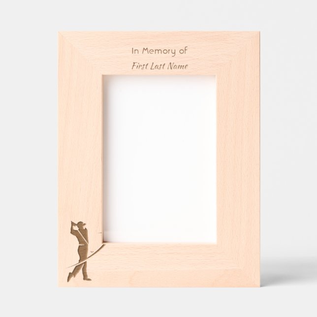 Marcos Grabados Memorial Keepsake Golfer Golf (Anverso)